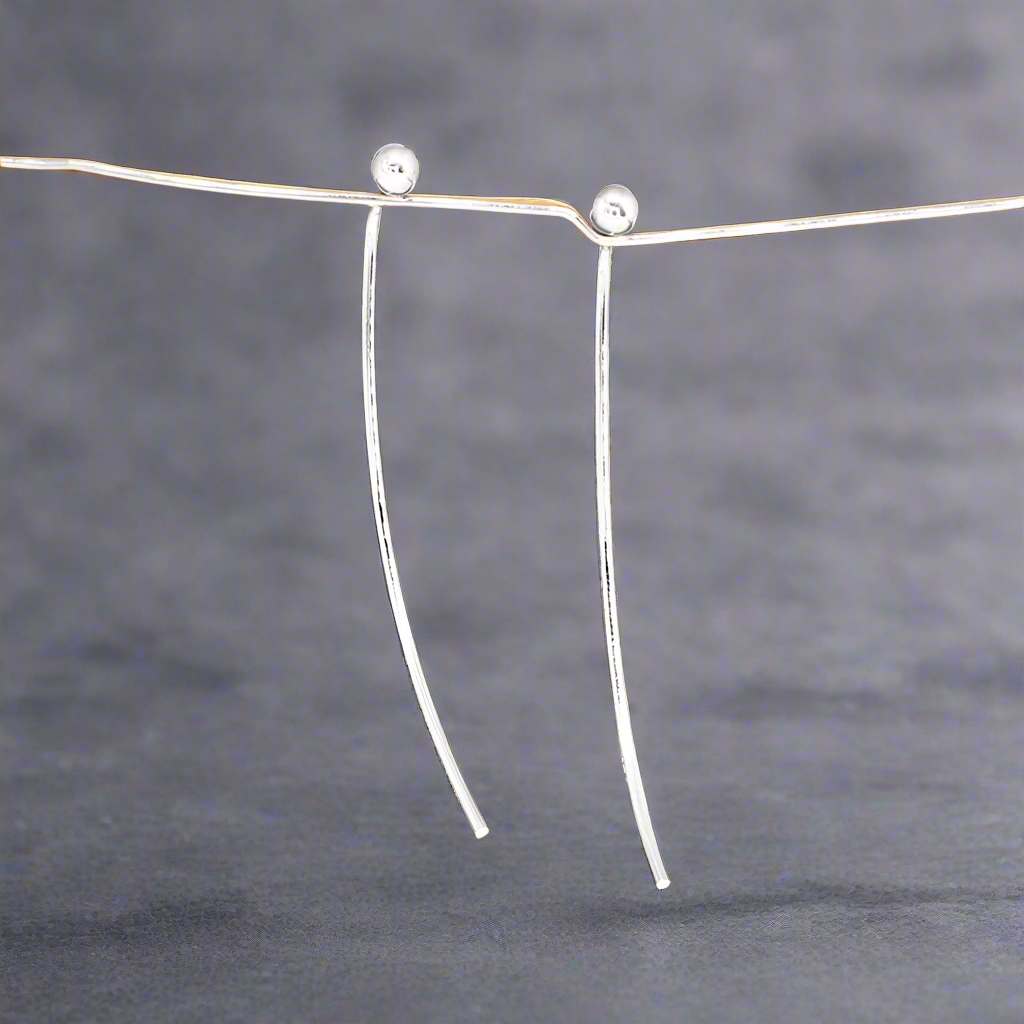 Piccoli Tiny Ball Silver Ireland Pin Earrings