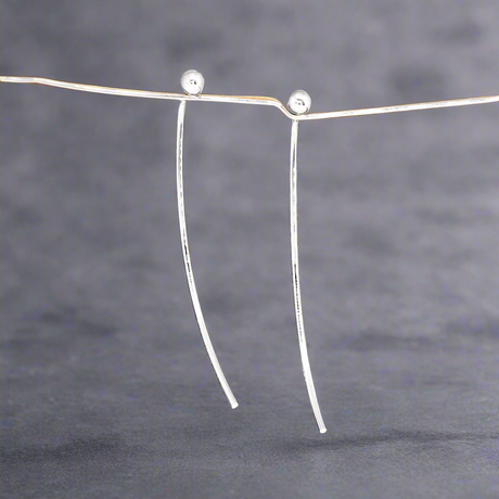 Piccoli Tiny Ball Silver Ireland Pin Earrings