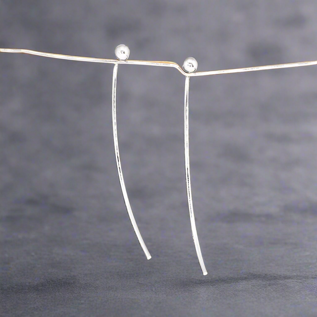 Piccoli Tiny Ball Silver Ireland Pin Earrings