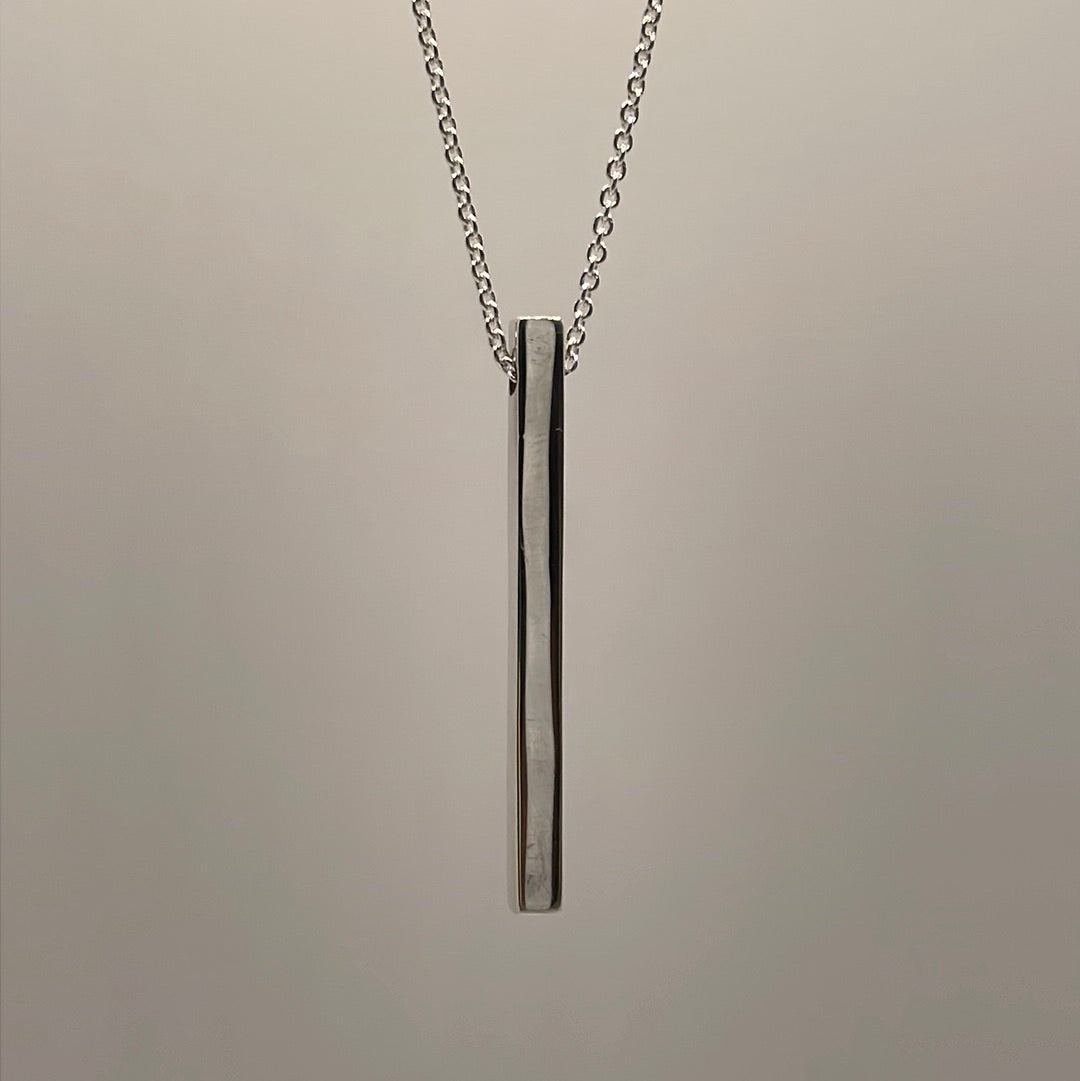 SAHA High Polished Bar Silver Pendant