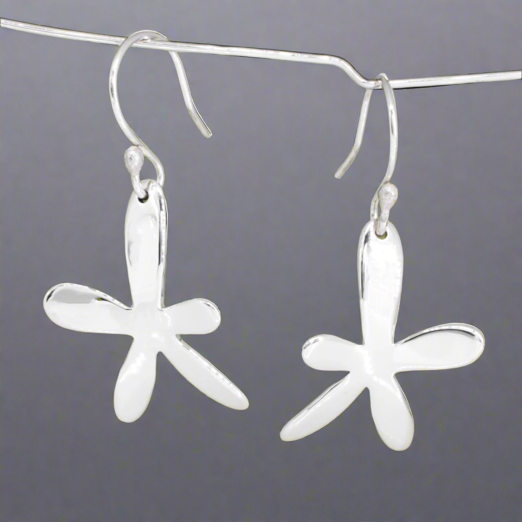 Móinéir Happy Daisy Silver Dangle Earrings
