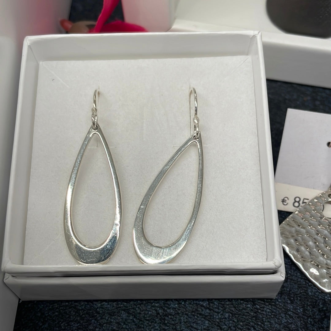 Nathalia Drop Silhouette Silver Dangle Earrings