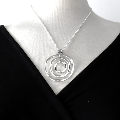 AYA Multi Circle Silver Pendant