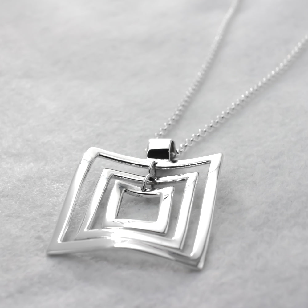AYA Multi Square Silver Pendant