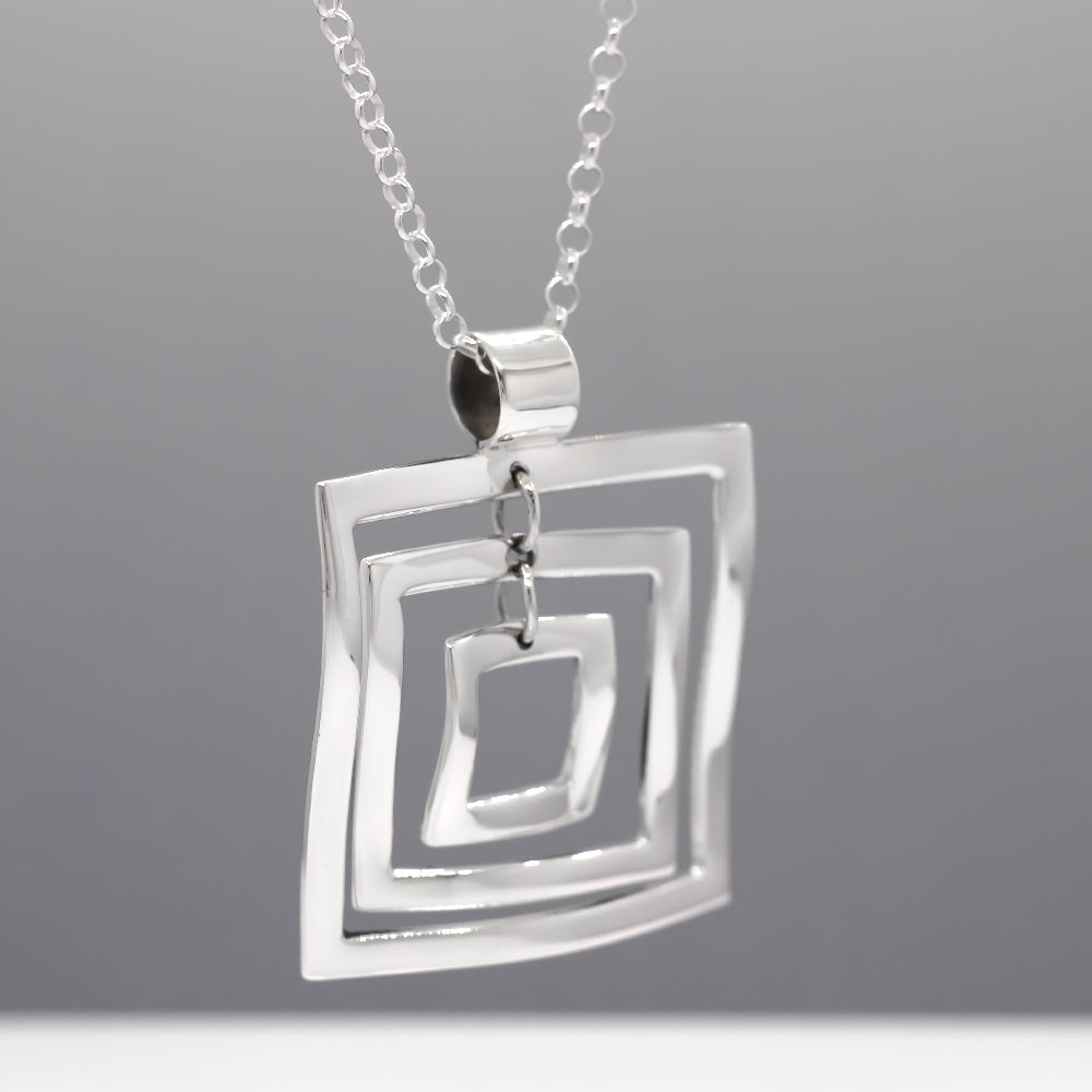 AYA Multi Square Silver Pendant