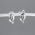 Aran - Single Knot Silver Earrings - Stud