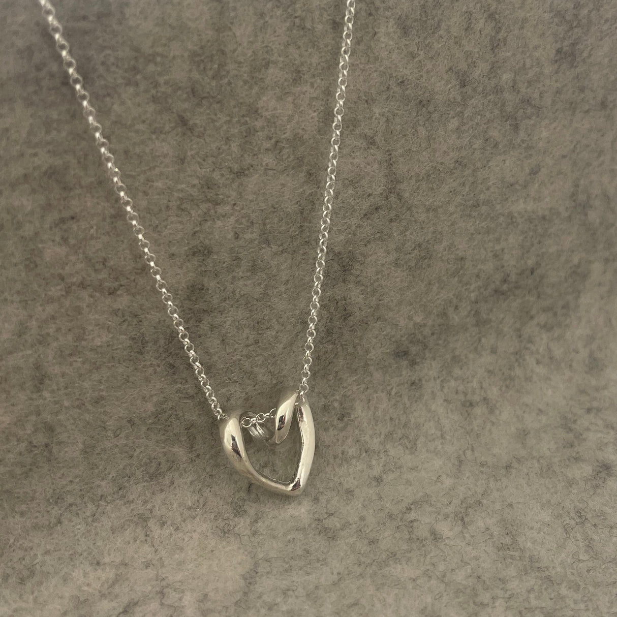 Croí Sculpted Spiral Heart Silver Pendant