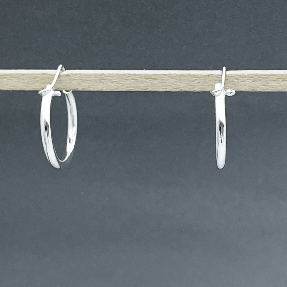 Lupita Sleepers Silver Hoop Earrings