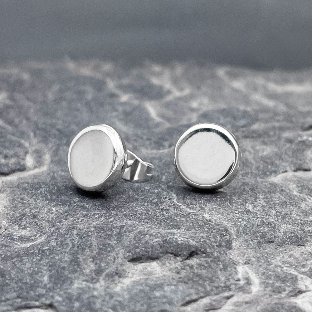 Piccoli Tiny Sculpted Silver Ireland Discs Stud