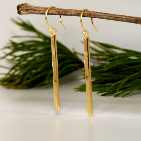 Grian Artemis Slab 24K Gold Plated Dangle Earrings