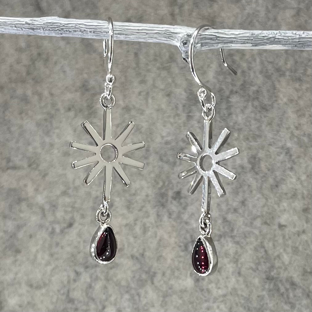 Selene Sunshine Silver Dangle Earrings
