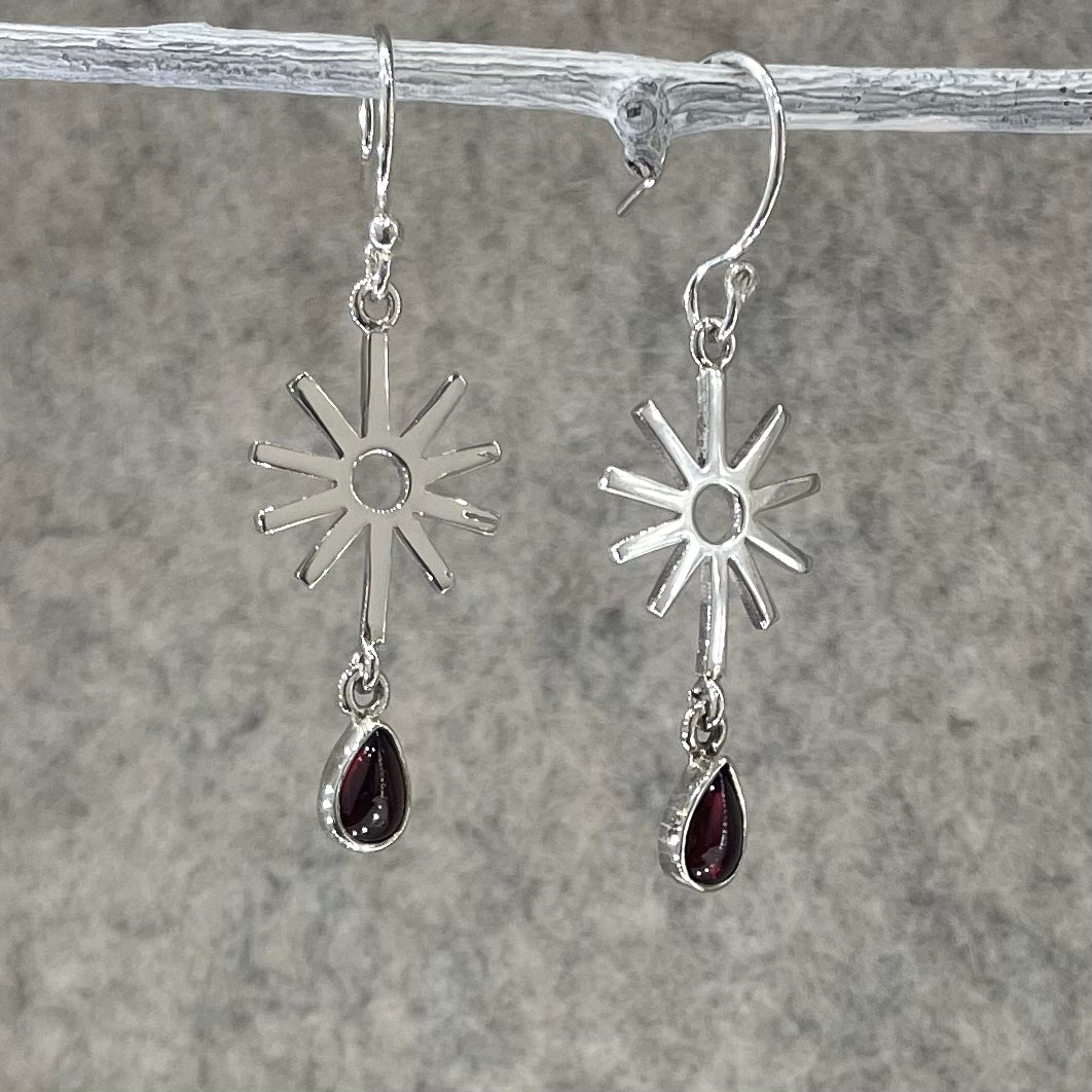 Selene Sunshine Silver Dangle Earrings