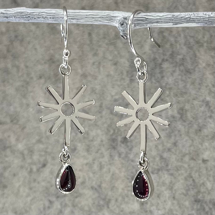 Selene Sunshine Silver Dangle Earrings
