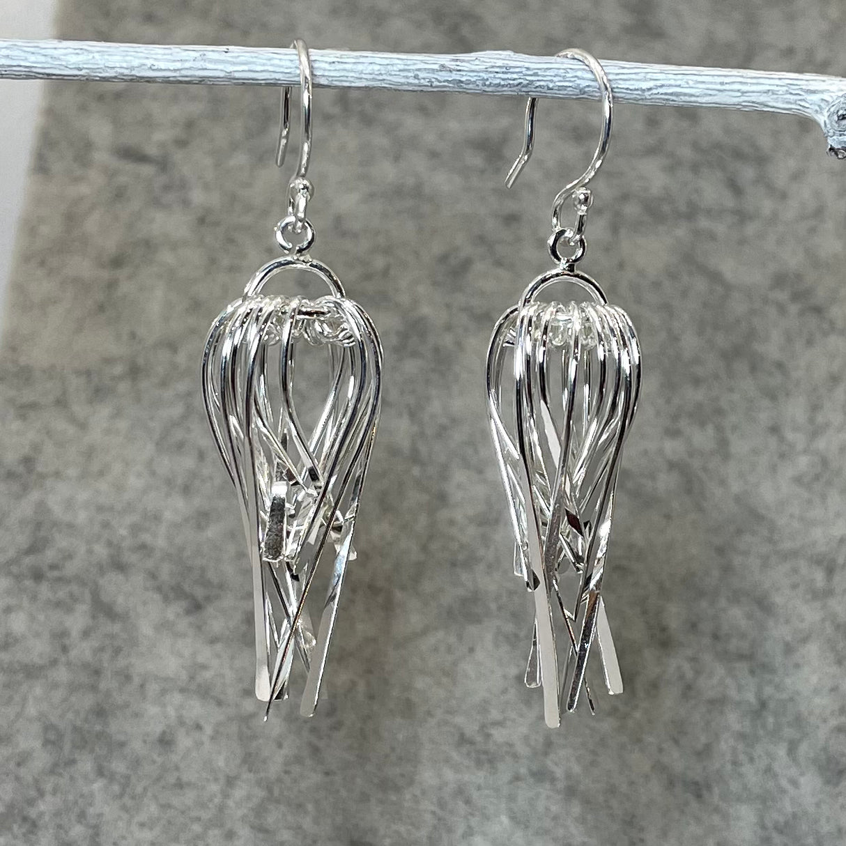 Saha Lumen Jellyfish Silver Dangle Earrings