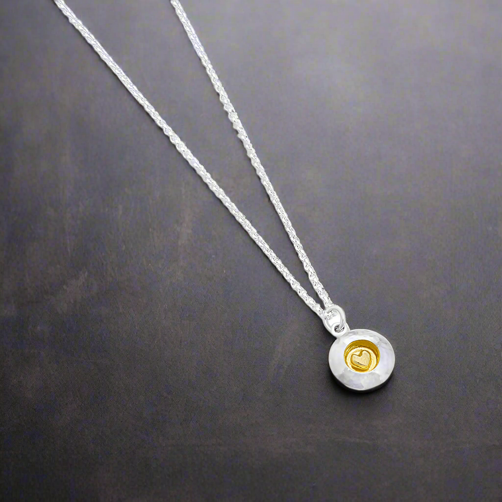 Small Irish Heart Silver Pendant