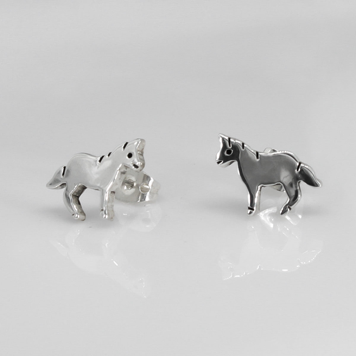 Memento Horse Silver Stud Earrings