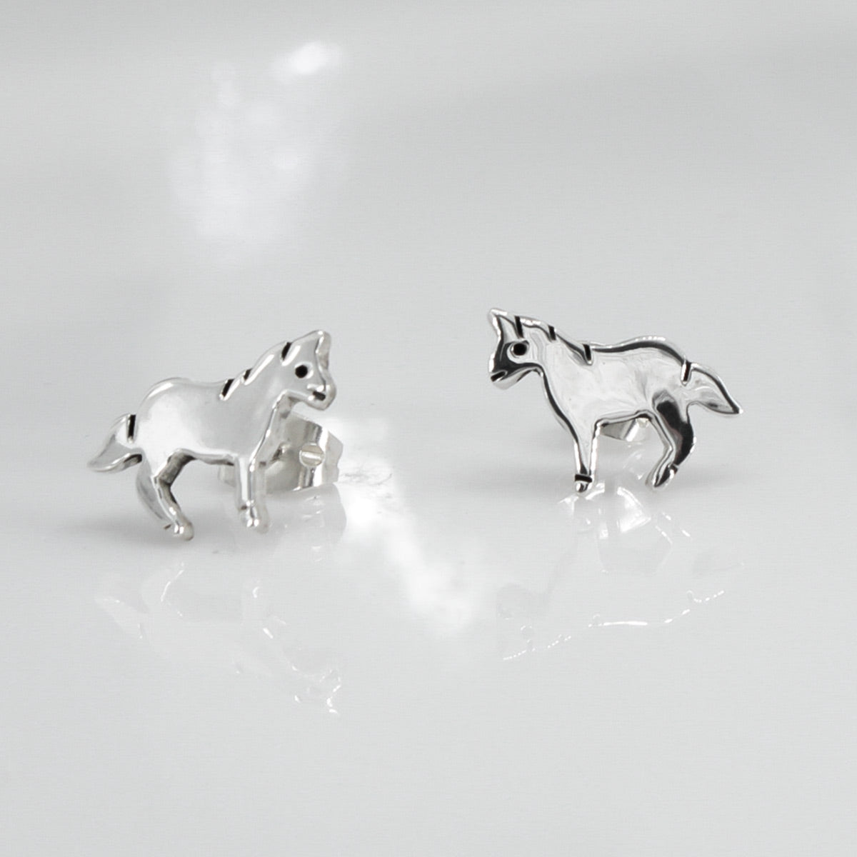 Memento Horse Silver Stud Earrings