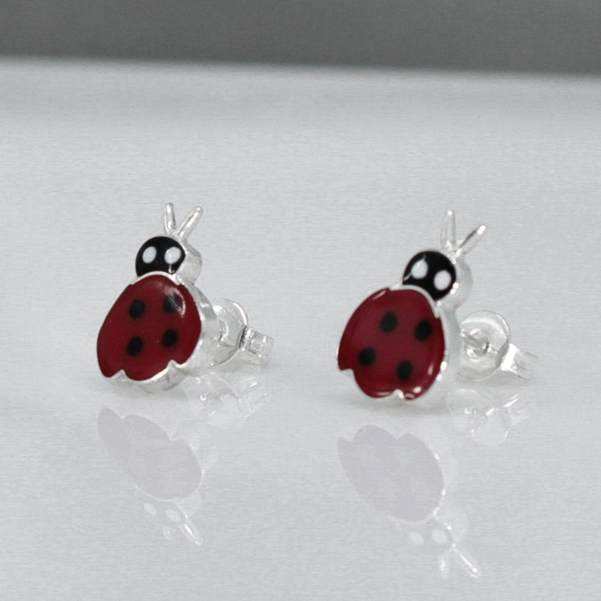 Memento Ladybird Silver Stud Earrings