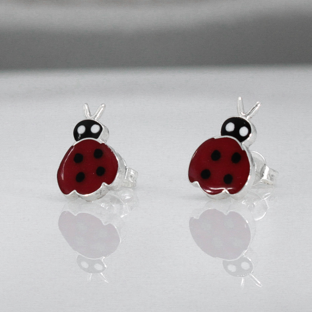 Memento Ladybird Silver Stud Earrings