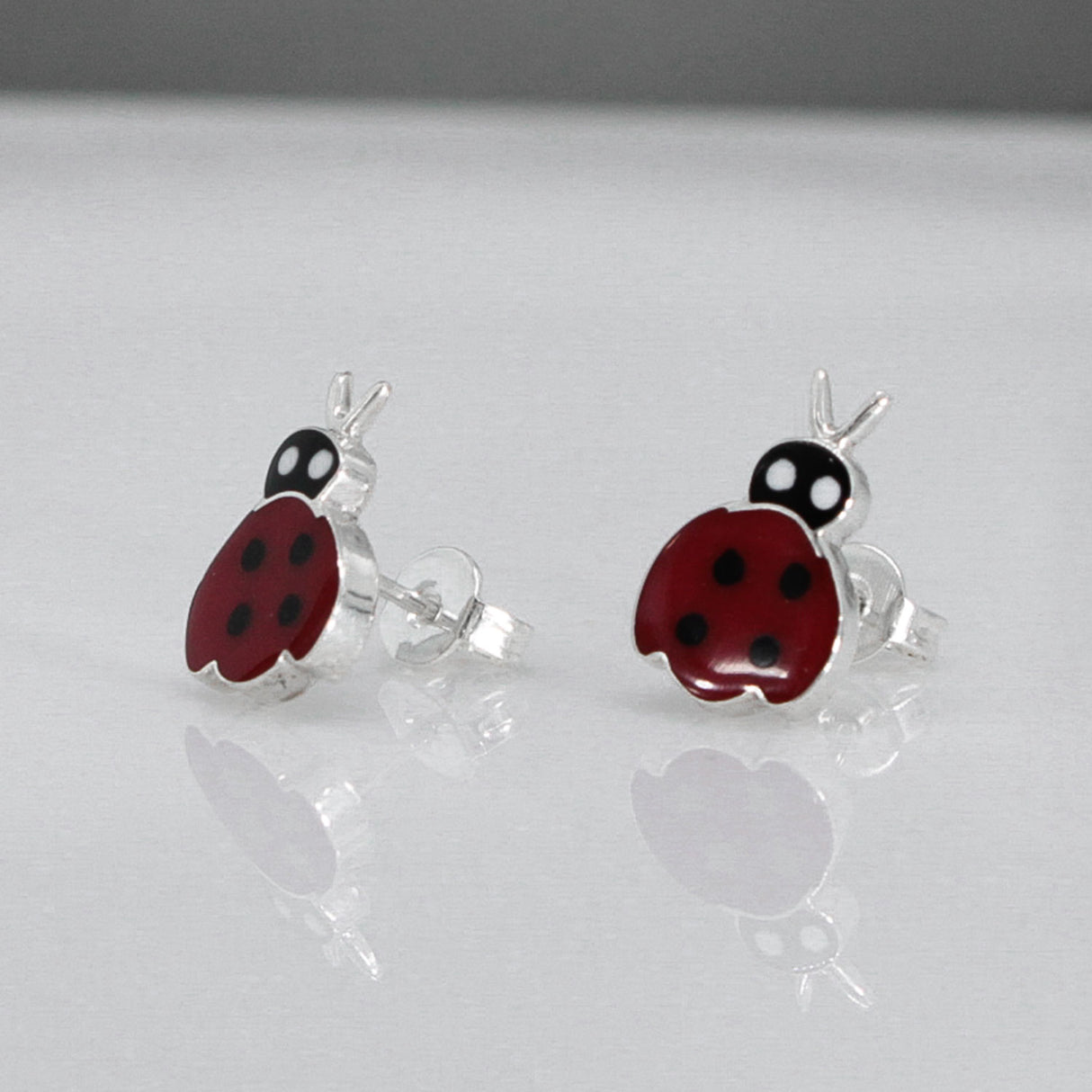 Memento Ladybird Silver Stud Earrings