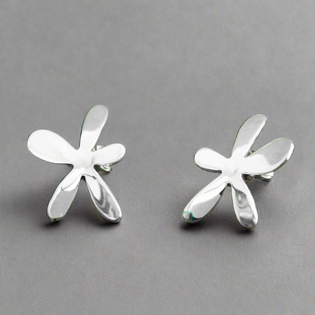 Moíneir - Happy Daisy Flower Silver Earrings - Stud