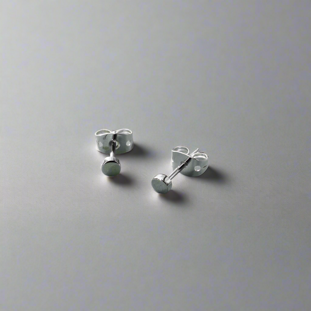 Piccoli Tiny Barrel Silver Ireland Stud Earrings