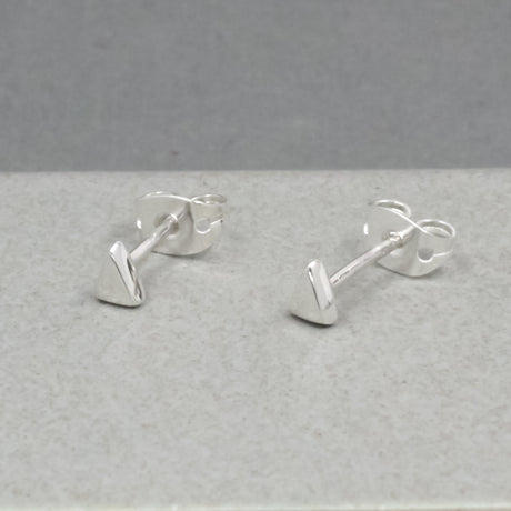 Piccoli Tiny Triangle Silver Ireland Stud Earrings
