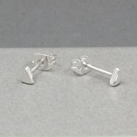 Piccoli Tiny Triangle Silver Ireland Stud Earrings