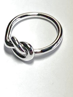 Aran Small Single Knot Silver Ring