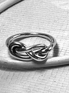Aran Infinity Knot Silver Ring