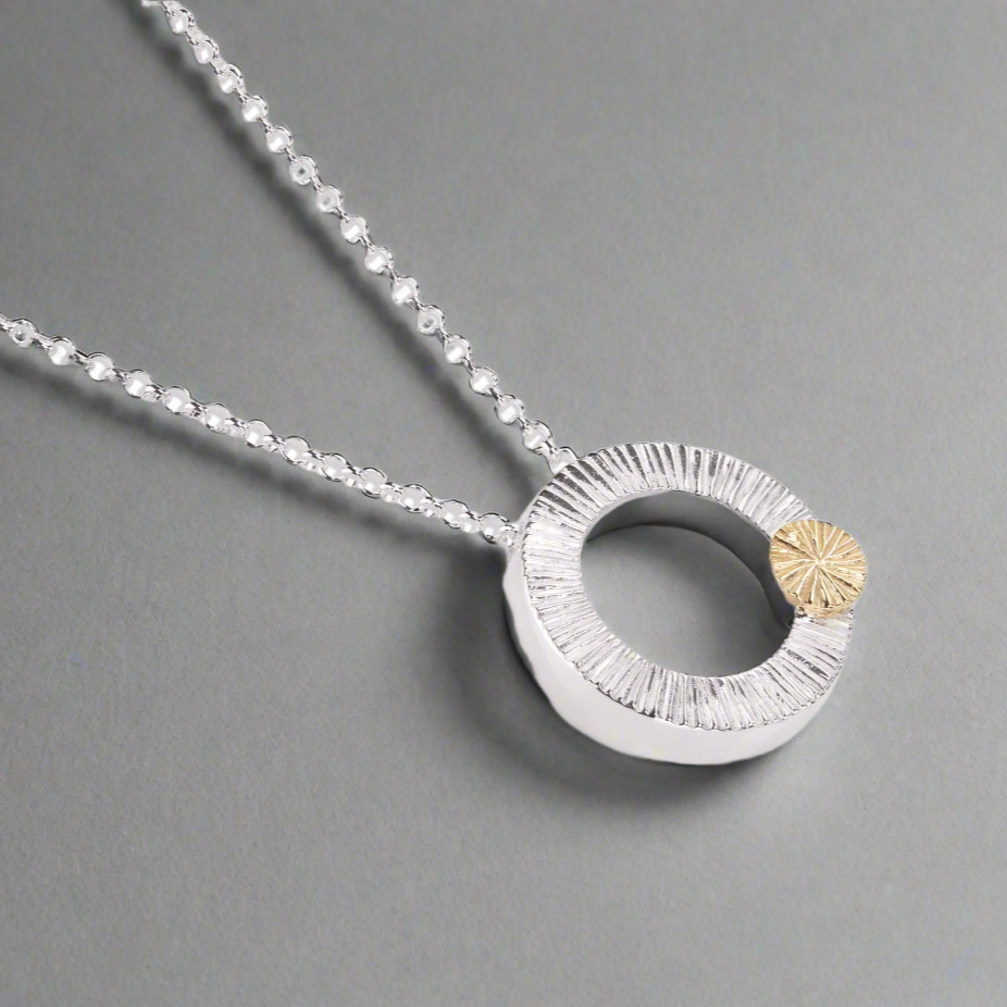 Radanta Medium Silver with 9ct Gold Pendant