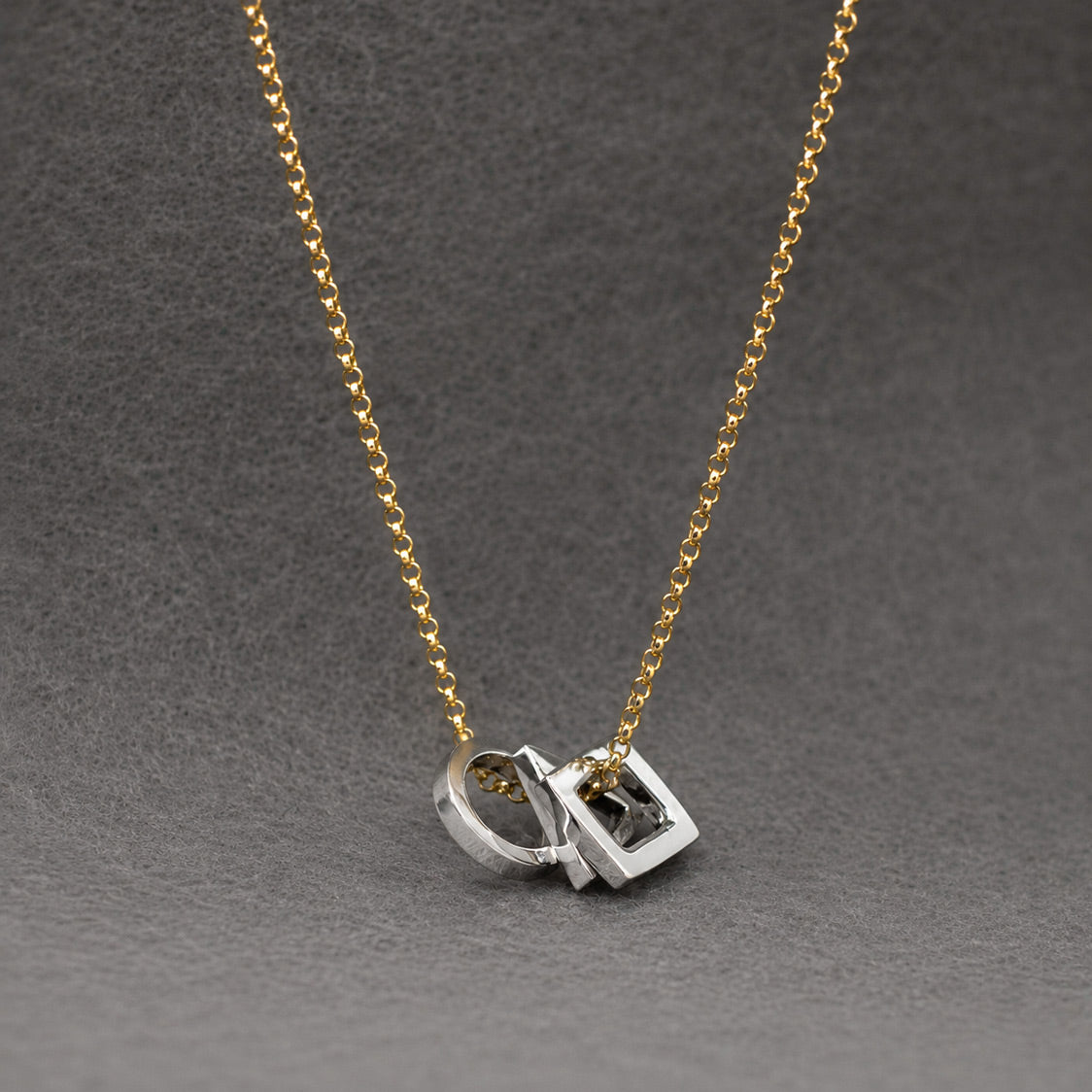 SAHA GeomeThree Charm Silver Pendant