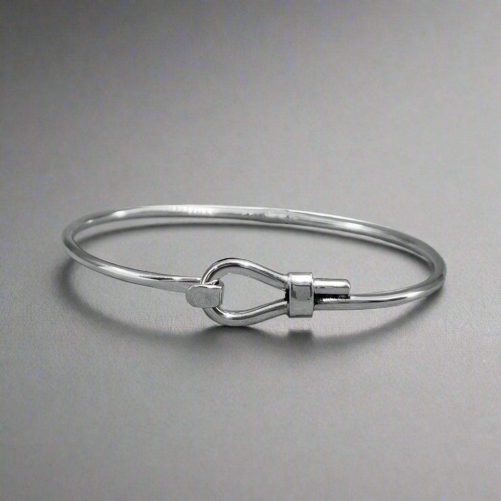 Aran Cuff with Clasp Silver Bracelet
