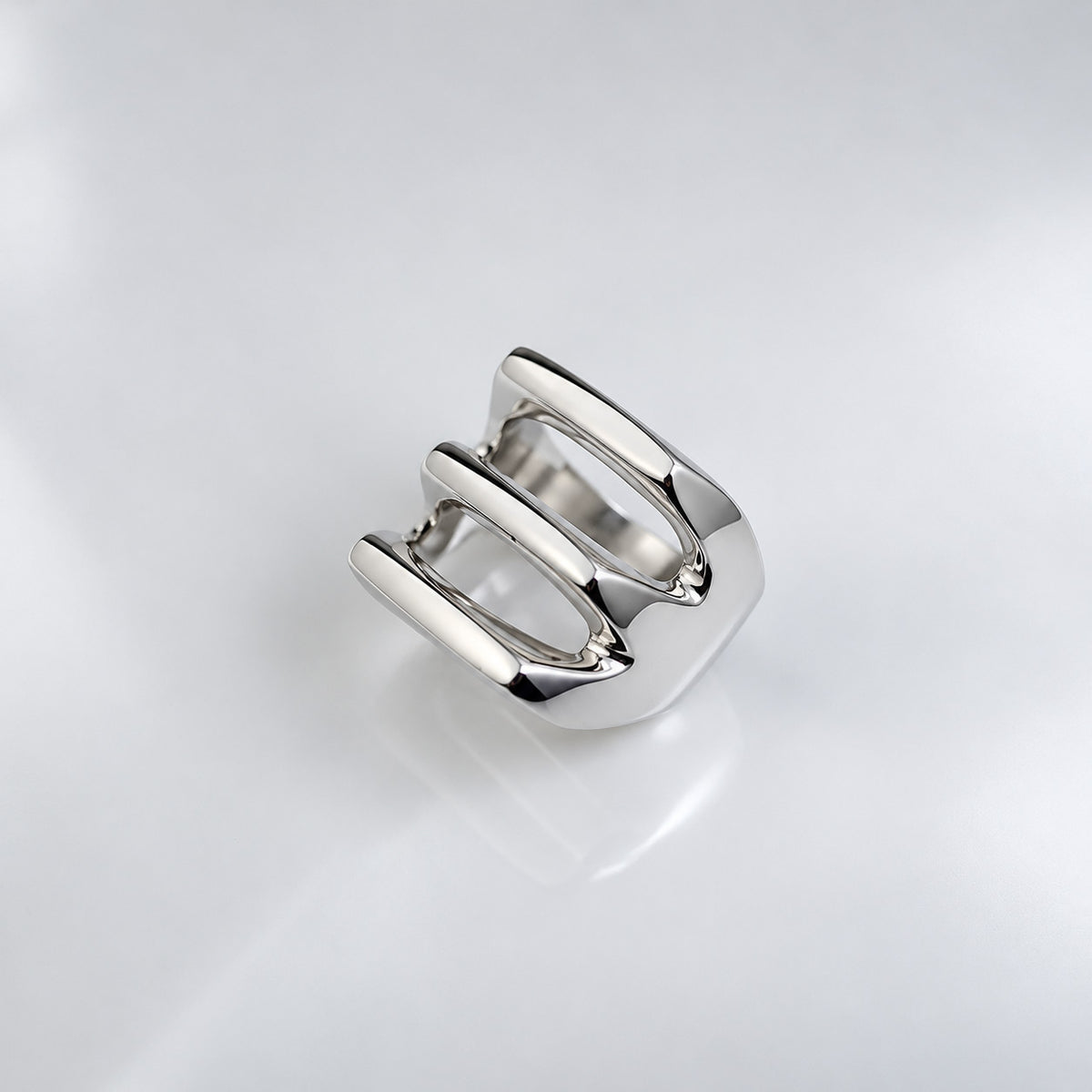 Saha Linear Flow Silver Ring