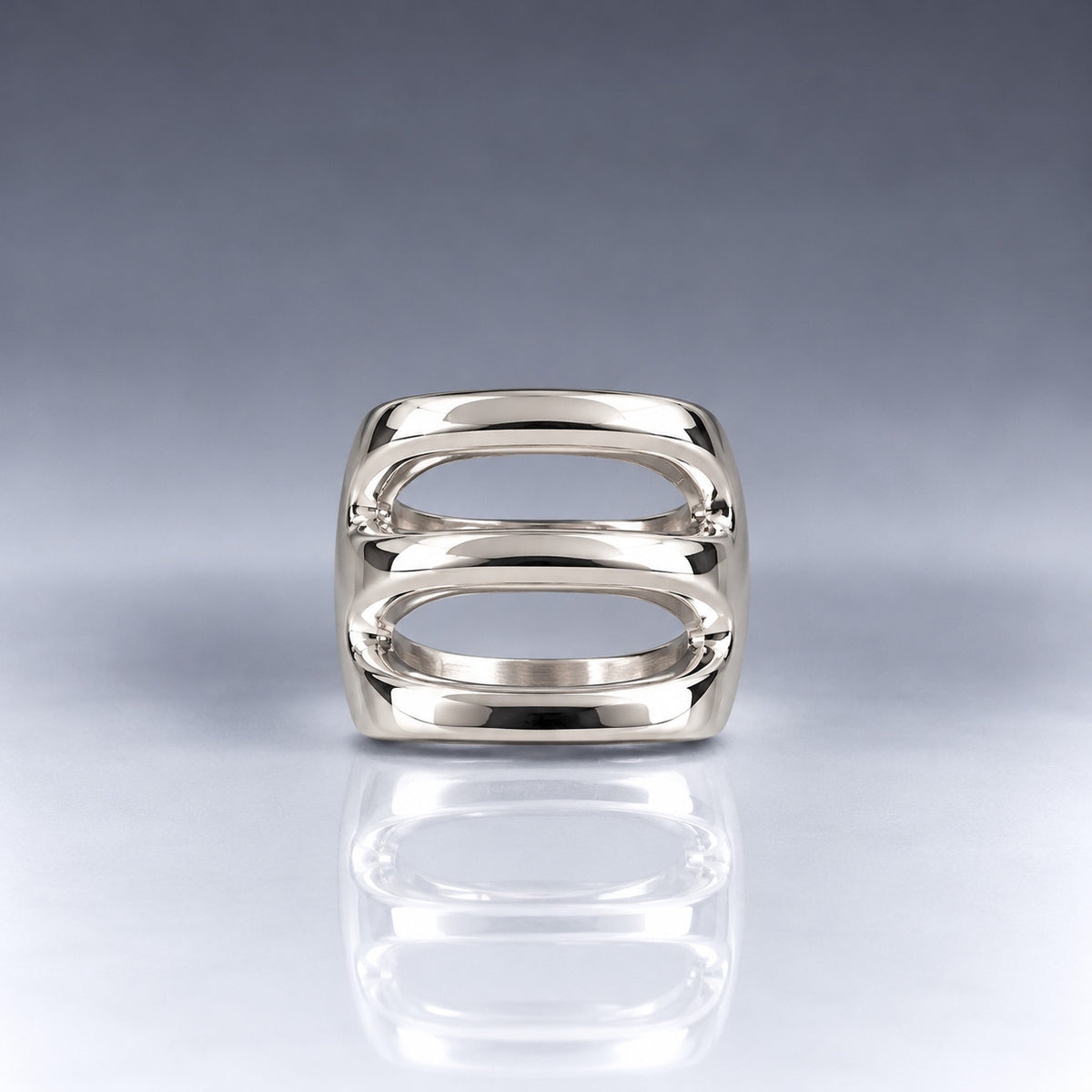 Saha Linear Flow Silver Ring