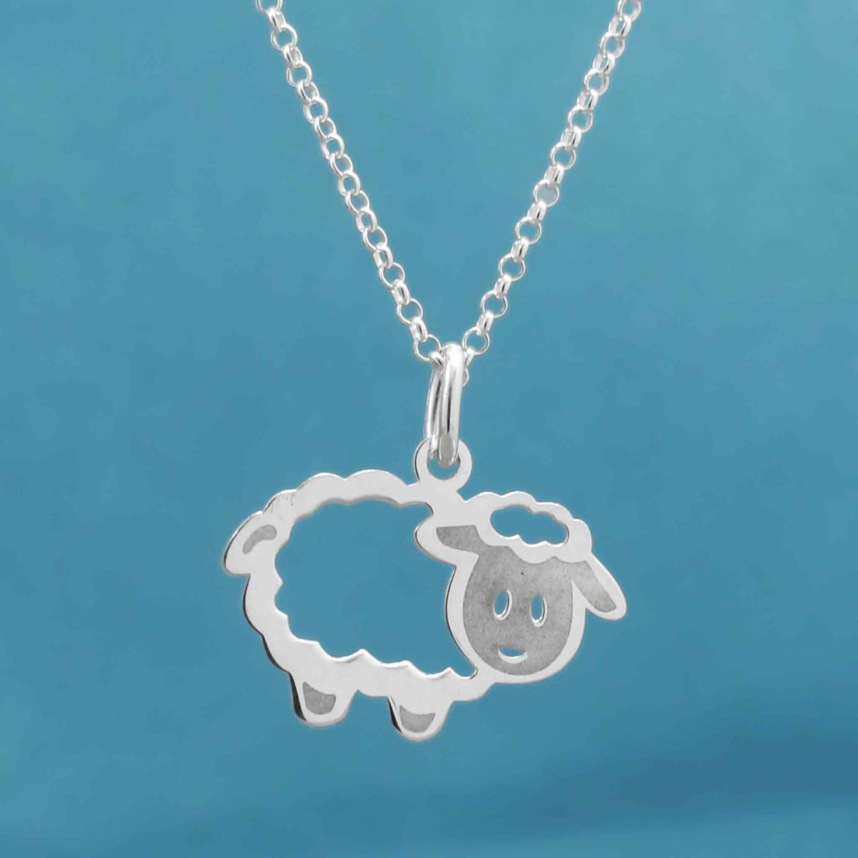 Éire Sheep White Enamel Silver Pendant