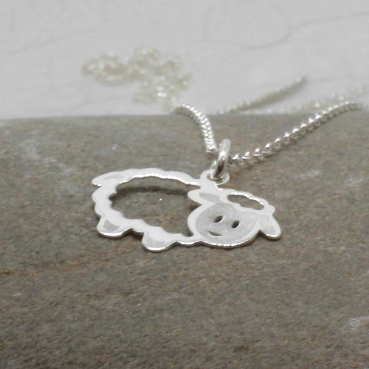 Éire Sheep White Enamel Silver Pendant