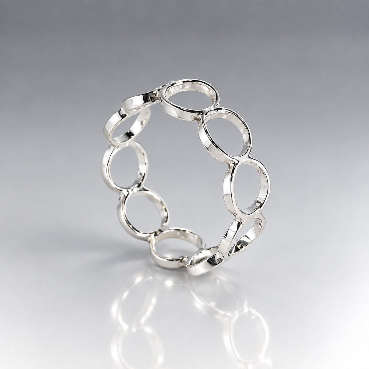 Tara Bubbles Silver Stacking Ring
