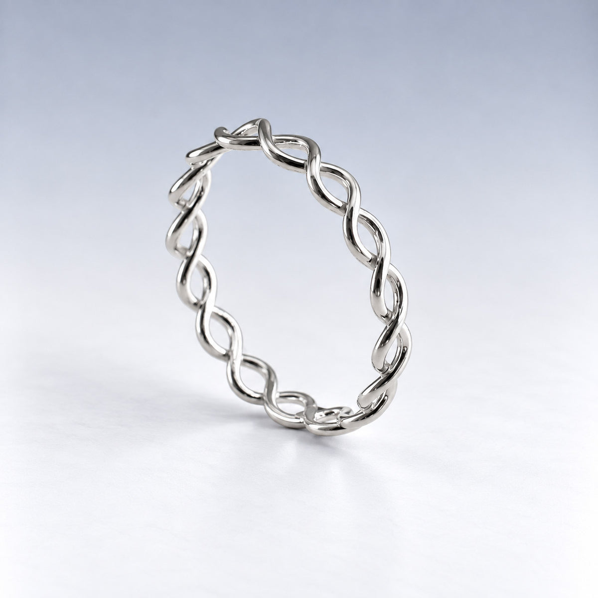 Tara Helix Silver Stacking Ring