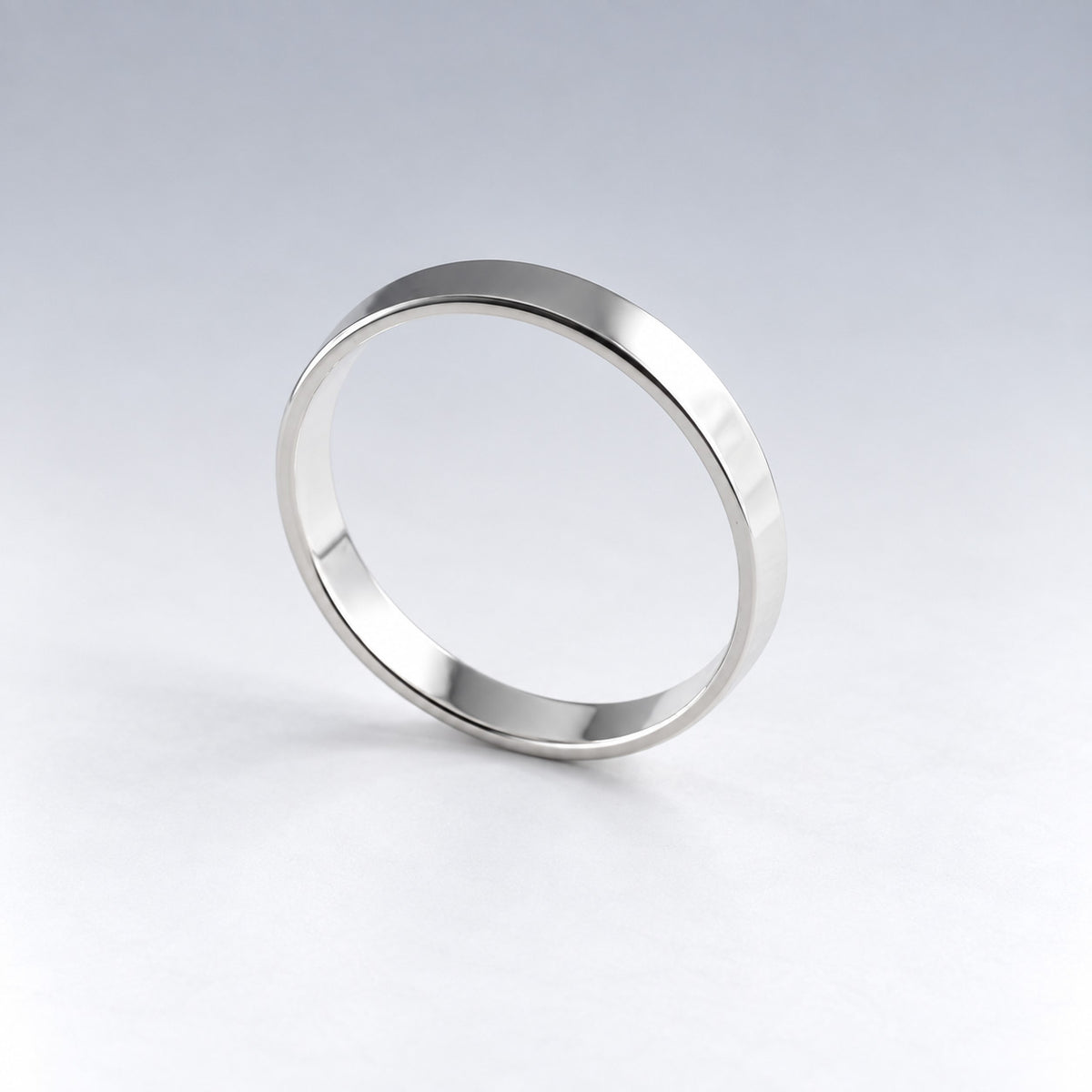 Tara Single Flat Band Silver Stacking Ring