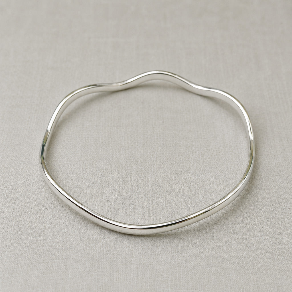 Tara Smooth Wave Sølv Armbånd