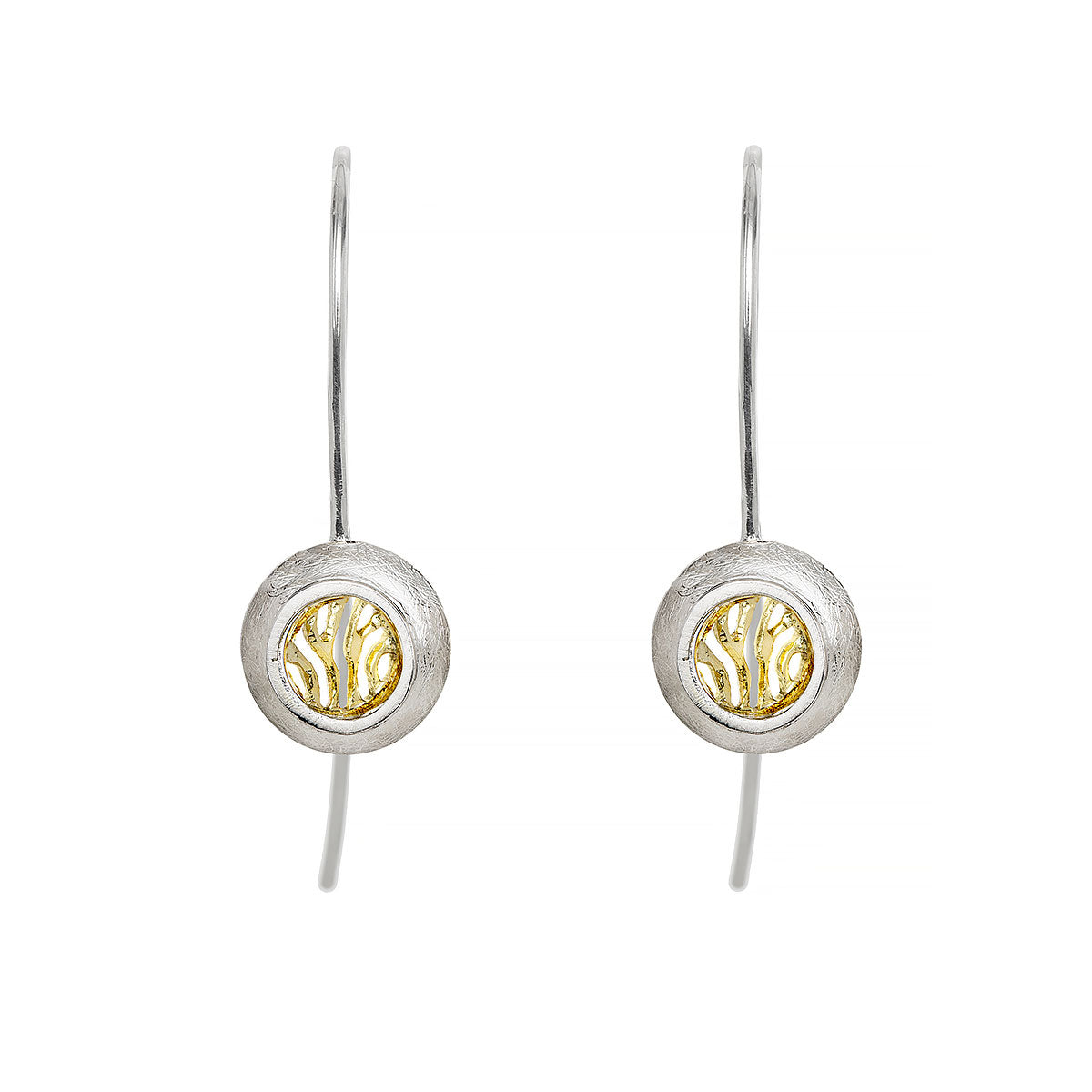 Woven With 18ct Yellow Gold Vermeil Silver Earrings - Dangle - Garrett Mallon Jewellery