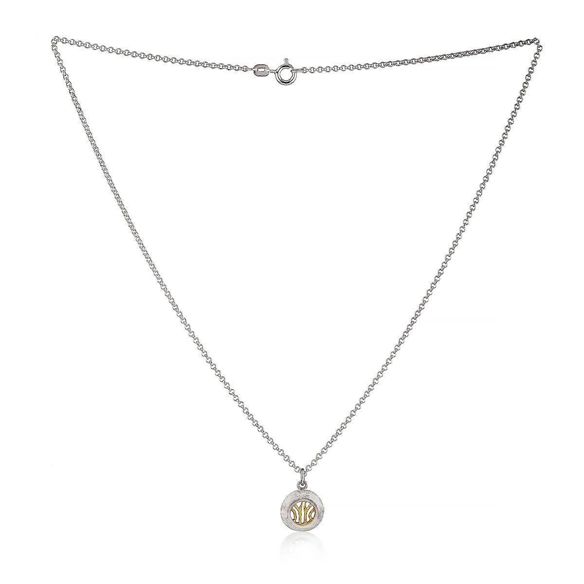 Woven Pendant Small Sterling Silver & 18ct Gold Vermeil