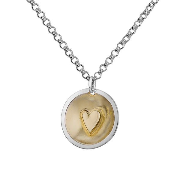 Treasured Heart Silver Pendant by Garrett Mallon Jewellery