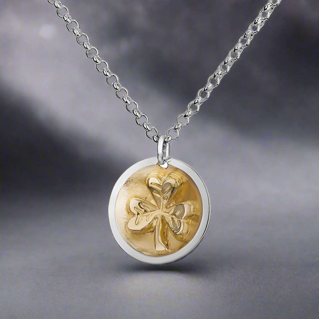 Treasured Shamrock Silver Pendant