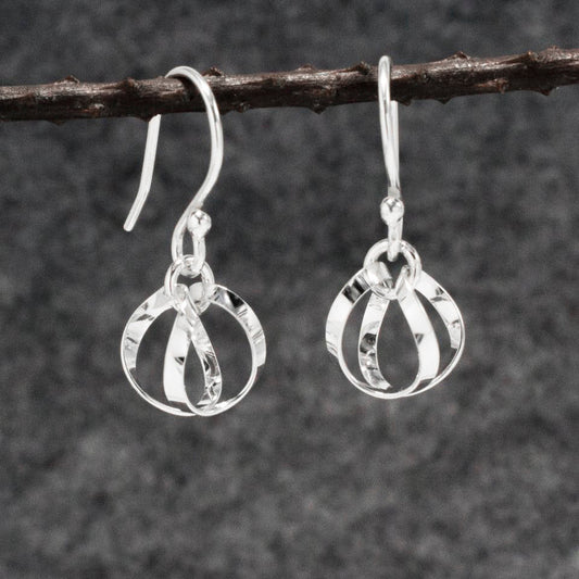 AYA - Small Dew Drop Silver Earrings - Dangle Curated and designed by Emilio Sotelo Jewelry for Croi Kinsale Jewellery in Kinsale West Cork Ireland Europe. Find exceptional handmade silver and gold jewellery at affordable prices for birthday gifts and Christmas presents. Handcrafted Silver jewelry. Find the best affordable jewellery