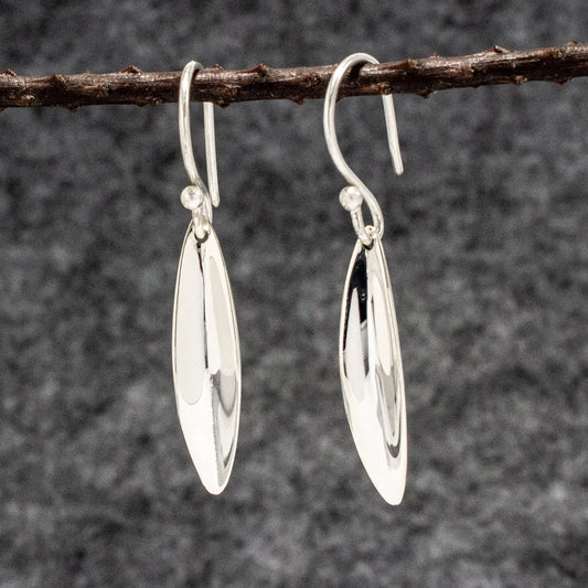 Selene - Pod Medium Silver Earrings - Dangle Curated and designed by Emilio Sotelo Jewelry for Croi Kinsale Jewellery in Kinsale West Cork Ireland Europe. Find exceptional handmade silver and gold jewellery at affordable prices for birthday gifts and Christmas presents. Handcrafted Silver jewelry. Find the best affordable jewellery