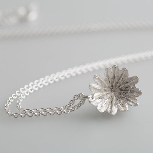 Large Poppy Seed Silver Pendant - Kathleen Holland Jewellery
