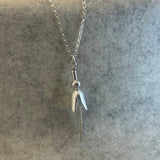 Móinéir Large Fuchsia Flower Silver Pendant