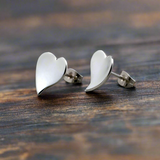 Croí - Small Heart Silver Earrings - Stud